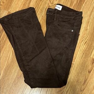 FRAME Le Crop Mini Boot Jeans in Brown